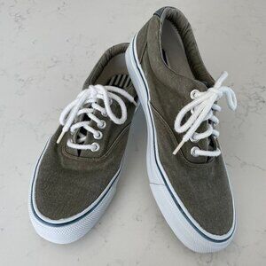 Sperry Top-Sider Marine Lace Up Lo Cut Sneakers Grn Wht Blue Sz 9W/7.5M Unisex